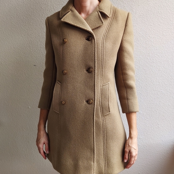 60s Mod Wool Pea Coat - Picture 5 of 12